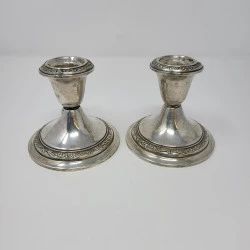 Gorham Sterling Silver 3.5in Candlestick Holders