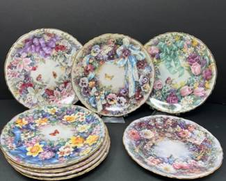 8 Floral Greetings Plates From Lena Liu Boxes