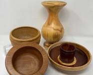 Stratton Handcrafted Aspen Wood Vase MORE