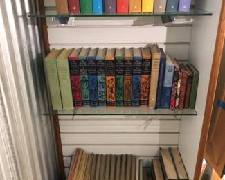 Three Shelves of Vintage Antique Books Plus