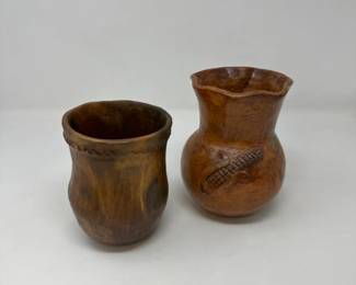 Fluted Brown Pinion Pine Pot Small Pot