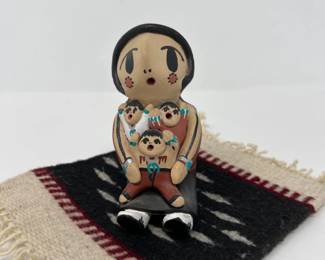 Carla Baca Jemez Storyteller 4.75in Pottery Doll