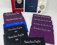 U. S. Mint Proof Sets 1980 1991 Ike Silver Coins