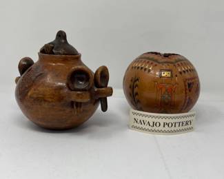 Two Small Navajo Pottery Pots