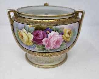 Vintage Nippon Gold Gilt Hand Painted Porcelain Bowl
