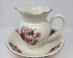 Maryleigh Pottery Handcrafted in England Basin, Pitcher, Vase