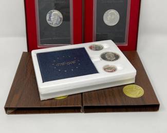 71 72 Eisenhauer Silver Coins  Bicentennial Silver Proof Set