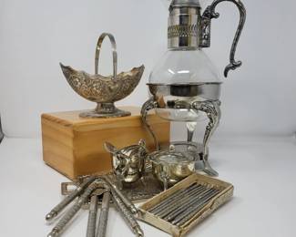 Silverplate Server Variety Butterdish, Carafe and MORE