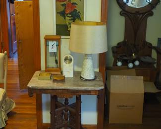 Artwork, Clocks (Bulova Clock *SOLD and Vintage Table *SOLD)