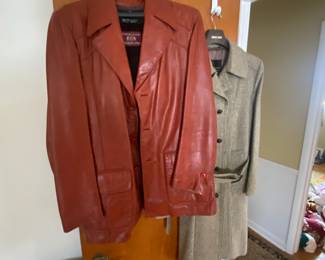 Vintage leather men's sports jacket