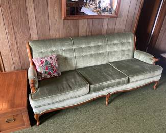 MCM green three seat couch....a matching chair too