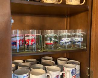 Middle shelf-- Hess Truck glasses