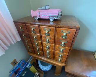 20 drawer library card oak file cabinet 