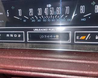 1986 Olds odometer showing original miles driven