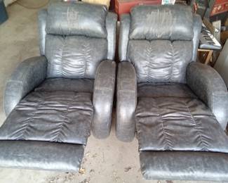 Grey Leather recliners