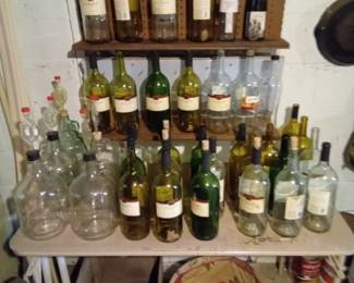 Wine mak8ng bottles, supplies