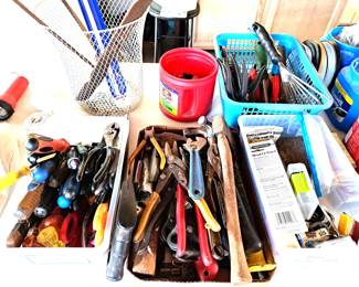 LOTS OF HAND TOOLS AND HARDWARE