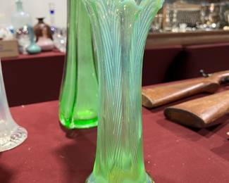 Uranium art glass vase