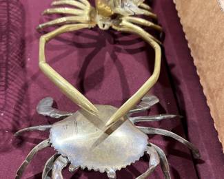Brass Lobster and crab