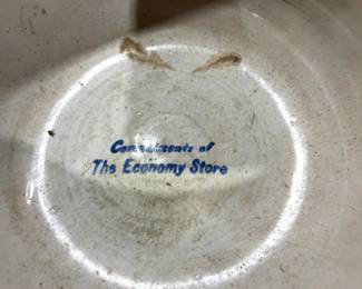 Earthenware advertising bowl