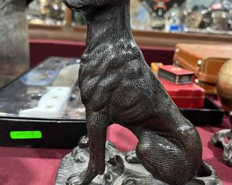 Antique Bronze Dog sculpture