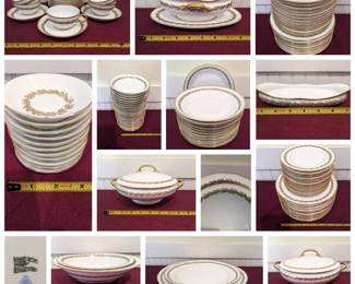 One Hundred Twenty One Piece Charles Martin Limoges France Gilded China Set CMT34 And More