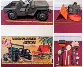 1974 GI Joe Sandstorm Survival Adventure Set With Box Mostly Complete