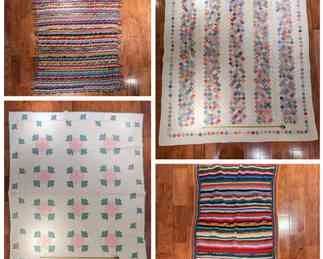 Vintage Handmade Quilts And Crocheted Afghans