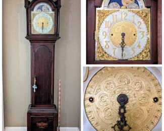Antique Seth Thomas Moon Dial Grandfather Clock