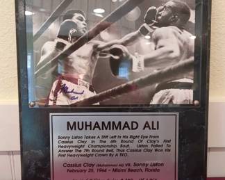 Muhammad Ali Autographed Photo With Certificate Of Authenticity