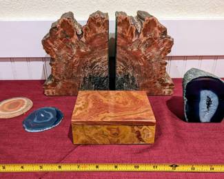 Gorgeous Petrified Wood Bookends And More