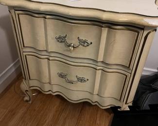1970s vintage French cottage nightstand