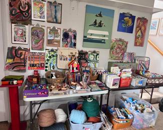 JUST THIS - WOW! WE HAVE NEVER HAD SO MUCH AMAZING ART SUPPLIES / CARDS / CRAFT / PAINT / PASTELS....