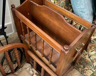 Wooden magazine rack