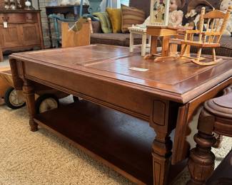 Wooden coffee table