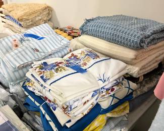 Linens (sheets, pillows, towels, table cloths and more)