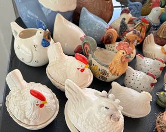 Chicken decor and figurines