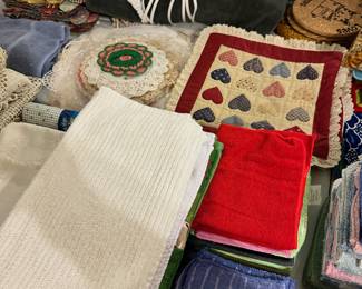 Linens (sheets, pillows, towels, table cloths and more)