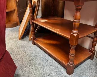 Wooden shelf and side table