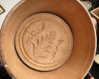 Vintage butter press and stamp