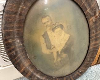 Vintage photo in frame