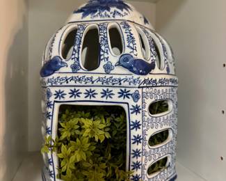 Decorative ceramic bird cage