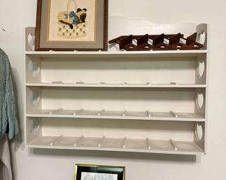 Wooden shelf, wall art