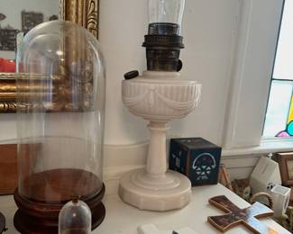 Oil lamp and Knick knacks and decor