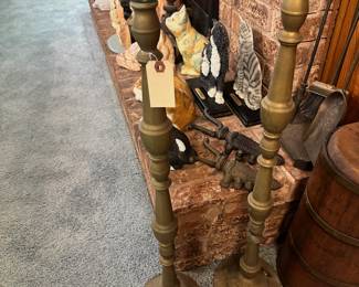 Large brass candlesticks