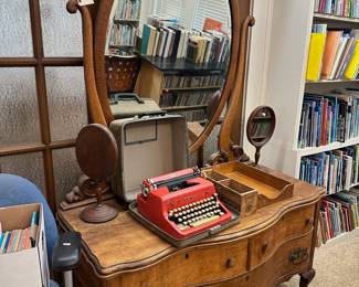 Antique dresser and mirror