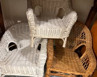 Doll wicker chairs