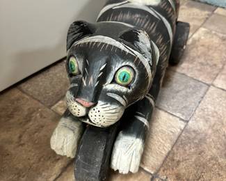 Wooden cat toy