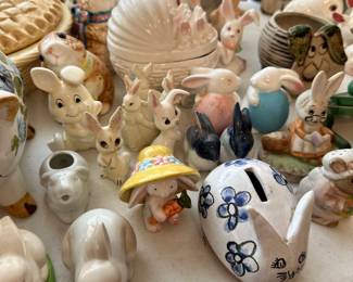Bunny figurines and decor