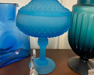 Vintage glass candy dish